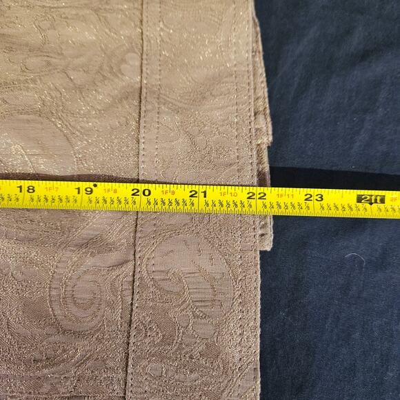 Chico's Jacquard Linea Blazer Jacket Size 2 / L Tan and Gold Accent Mature - Picture 10 of 10